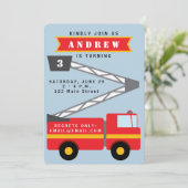 De uitnodiging van de Vuurman van de Jongen (Staand voorkant)