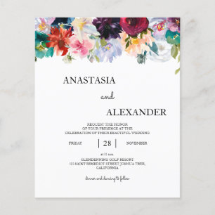 De uitnodiging van de Waterverf van de begroting. 