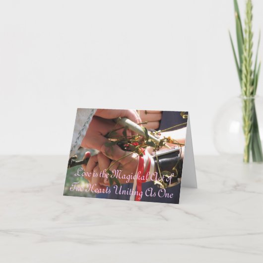 De Uitnodiging van Handfasting/van het Huwelijk (Voorkant)