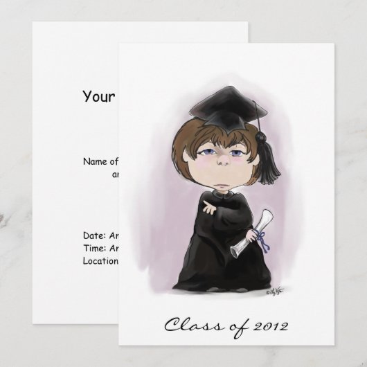 "De uitnodiging van het Afstuderen Afstuderen" (Voorkant / Achterkant)