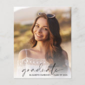 De Uitnodiging van het Afstuderen van de Foto van  (Voorkant)