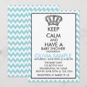 De uitnodiging van het baby shower van de Kalm hou (Voorkant / Achterkant)