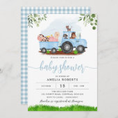 De uitnodiging van het Baby shower van het boerder (Voorkant / Achterkant)