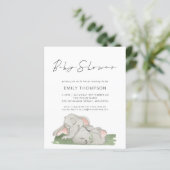 De Uitnodiging van het Baby shower van het Manuscr (Staand voorkant)