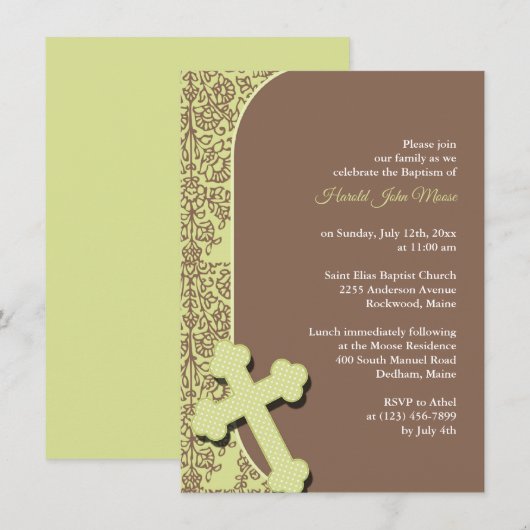 De Uitnodiging van het doopsel (Voorkant / Achterkant)