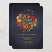 De Uitnodiging van het Hart van de Herfst van het (Voorkant / Achterkant)