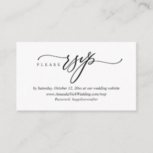 De Uitnodiging van het huwelijk Online RSVP, de Mo Informatiekaartje