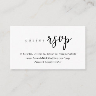 De Uitnodiging van het huwelijk Online RSVP, de Mo Informatiekaartje