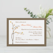 De Uitnodiging van het Huwelijk van de herfst of (Staand voorkant)