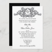 De uitnodiging van het "Kate" Monogram Wedding (Voorkant / Achterkant)