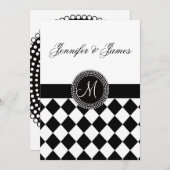 De Uitnodiging van het Monogram van de douane en (Voorkant / Achterkant)