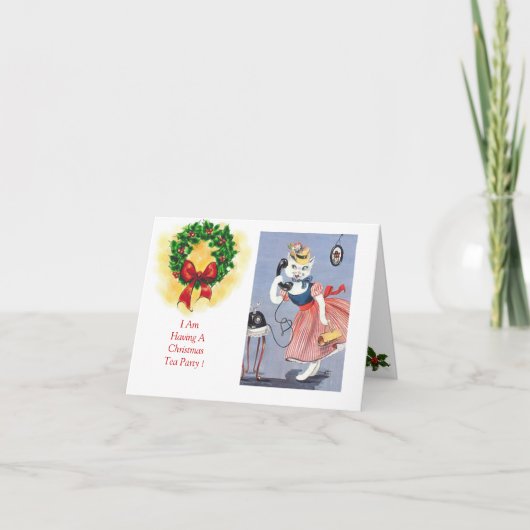 De Uitnodiging van het Theekransje van Kerstmis (Voorkant)