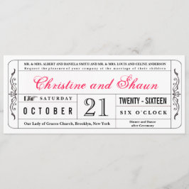  de Uitnodiging van het Ticket van het Weddenschap