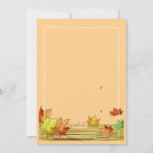 De Uitnodiging van Pinecones van de herfst (Achterkant)