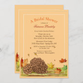 De Uitnodiging van Pinecones van de herfst (Voorkant / Achterkant)