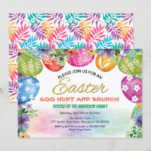 De uitnodiging voor de jacht op paaseieren. Waterv