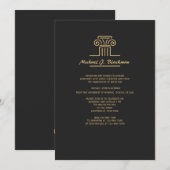 de uitnodiging voor de pijler (Voorkant / Achterkant)