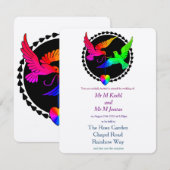 De uitnodiging voor de Rainbow Gay Wedding (Voorkant / Achterkant)