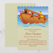 De uitnodiging voor het Ark Baby shower (Voorkant / Achterkant)