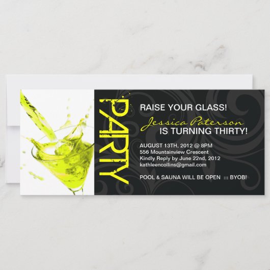 DE UITNODIGINGEN VAN DE PARTIJ VAN DE VERJAARDAG (Voorkant)