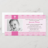 DE UITNODIGINGEN VAN HET DOOPSEL VAN DE FOTO:: (Voorkant / Achterkant)