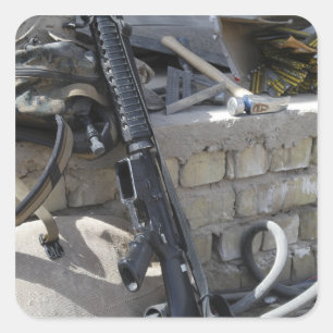 De uitrusting van een zee vierkante sticker