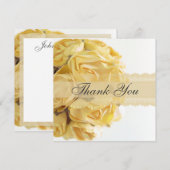 De uitstekende Gele Rozen danken u kaarden Bedankkaart (Voorkant / Achterkant)