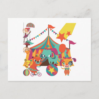 De Uitvoerders van het circus Briefkaart