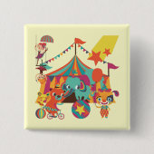 De Uitvoerders van het circus Vierkante Button 5,1 Cm (Voorkant)