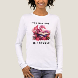 De uitweg is via - zwarte tekst Tri-Blend shirt