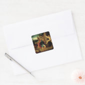 De uitzetting van Saint Roch uit Rome Vierkante Sticker (Envelop)