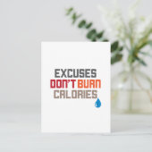 De uitzonderingen branden geen Motivatie calorieën Briefkaart (Staand voorkant)