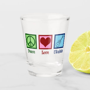 De Ukelele van de Liefde van de vrede Shot Glas