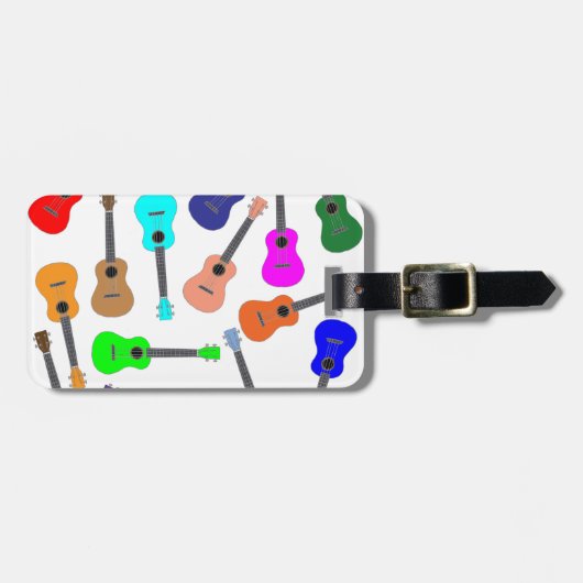 De Ukelele van de regenboog Bagagelabel (Voorkant horizontaal)