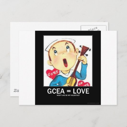 De Ukelele van Valentijn Feestdagenkaart (Voorkant / Achterkant)