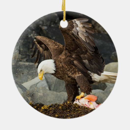 De ultieme Bald Eagle Keramisch Ornament (Achterkant)