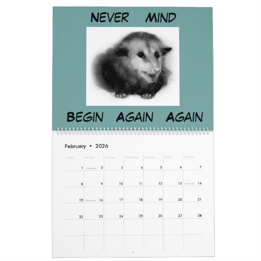 De ultieme Opossum-agenda Kalender (Feb 2026)