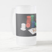 De ultieme pokerhand matglas bierpul (Voorkant links)
