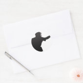 De Umpire Ronde Sticker (Envelop)