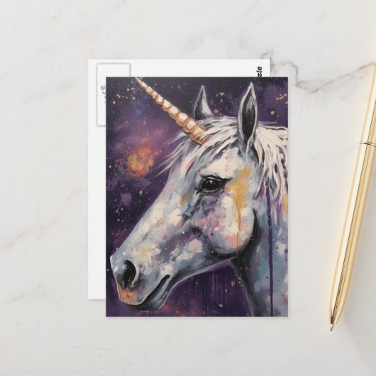 De Unicorn Briefkaart (Voorkant / Achterkant in situ)