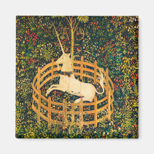De Unicorn Rests in een tuin (Unicorn Tapestries) Magneet