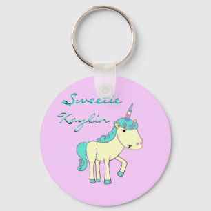 De Unicorn-Sleutelhanger zweet - Gepersonaliseerd Sleutelhanger