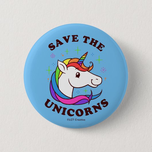 De Unicorns opslaan Ronde Button 5,7 Cm (Voorkant)