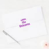 De Unicorns opslaan Ronde Sticker (Envelop)