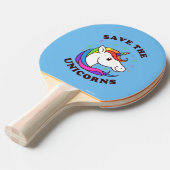De Unicorns opslaan Tafeltennisbatje (Voorkant Gekanteld)