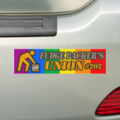 DE UNIE VAN DE PAKKER VAN DE FUDGE -.png Bumpersticker (Op auto)
