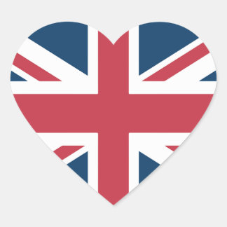 De Union Jack Britse vlag Hart Sticker