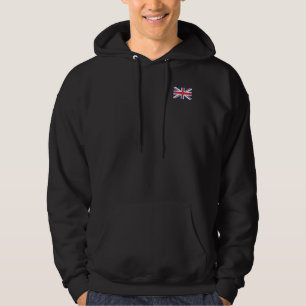 De Union Jack Britse Vlag Heren Zwart Hoodie