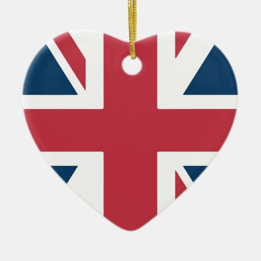 De Union Jack Britse Vlag Keramisch Ornament (Voorkant)