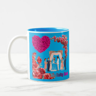De Unity Knot azuur Tweekleurige Koffiemok